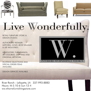 W Home Furnishings - Lafayette, Louisiana - Preferred Interior Furnishings Partner for Warehouse District Lofts